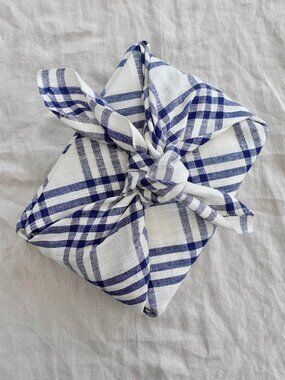 Reclaimed Linen Wrapping Cloth | Frayed Edge Sustainable Gift Wrap